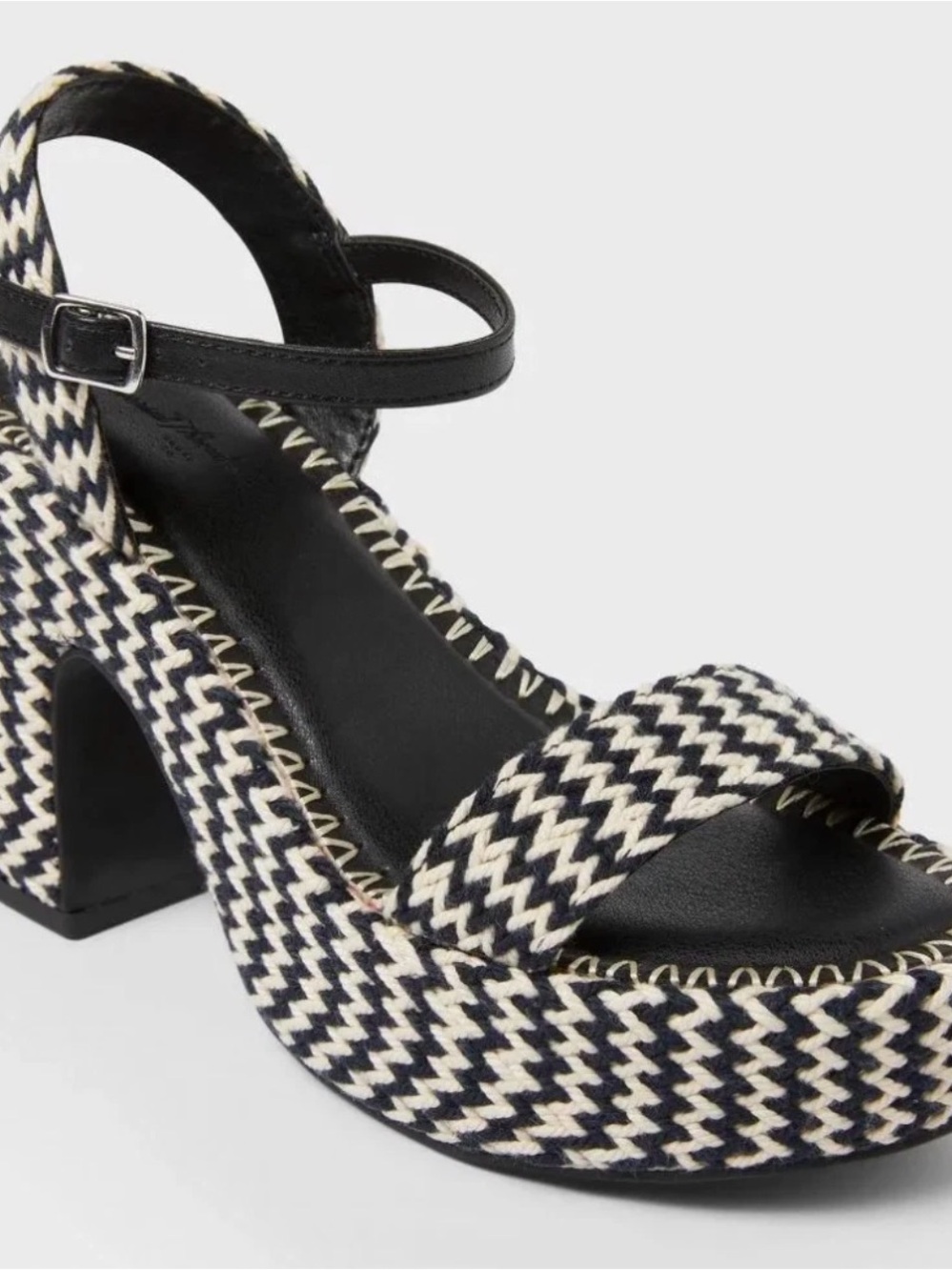 Women’s Madeline Woven Platform Sandal Heel with Memory Foam Insole